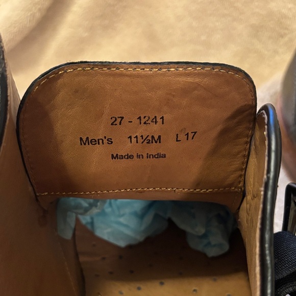 Johnston & Murphy Richland Men's Black Leather Shoes - size 11.5 - Picture 12 of 13